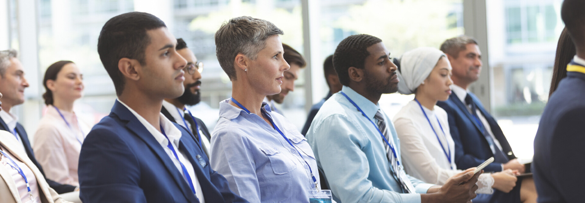 People attending a conference