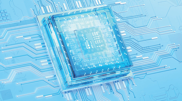futuristic circuit board concept